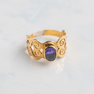 ANILLO FILIGRAMA CON CIRCÓN CENTRAL