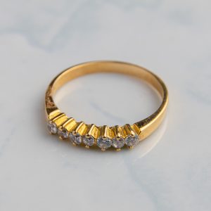 ANILLO CINTILLO GRIFAS 7 CIRCONES